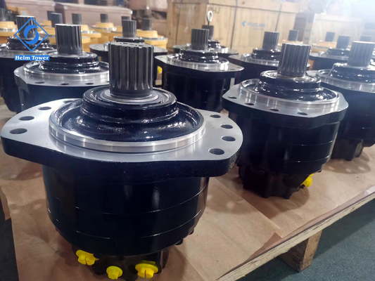 Schwarz 0-150 R/min Poclain MS-Serie Hydraulikmotor mit Drehzahlregelung