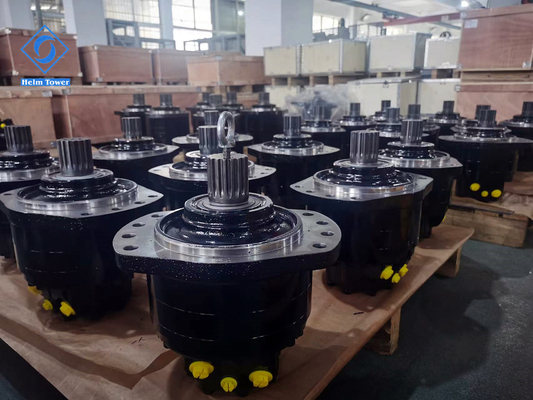 Schwarz 0-150 R/min Poclain MS-Serie Hydraulikmotor mit Drehzahlregelung